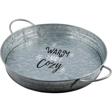 Warm & Cozy Metal Serving Tray Solid Tableware - Party Centre