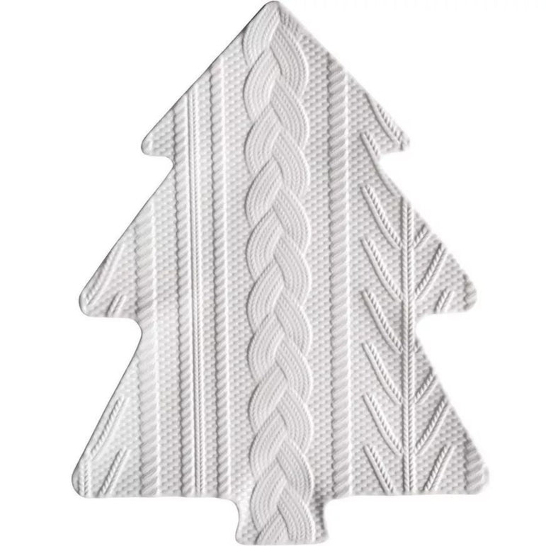 Sweater Tree Textured Platter Melamine 16in