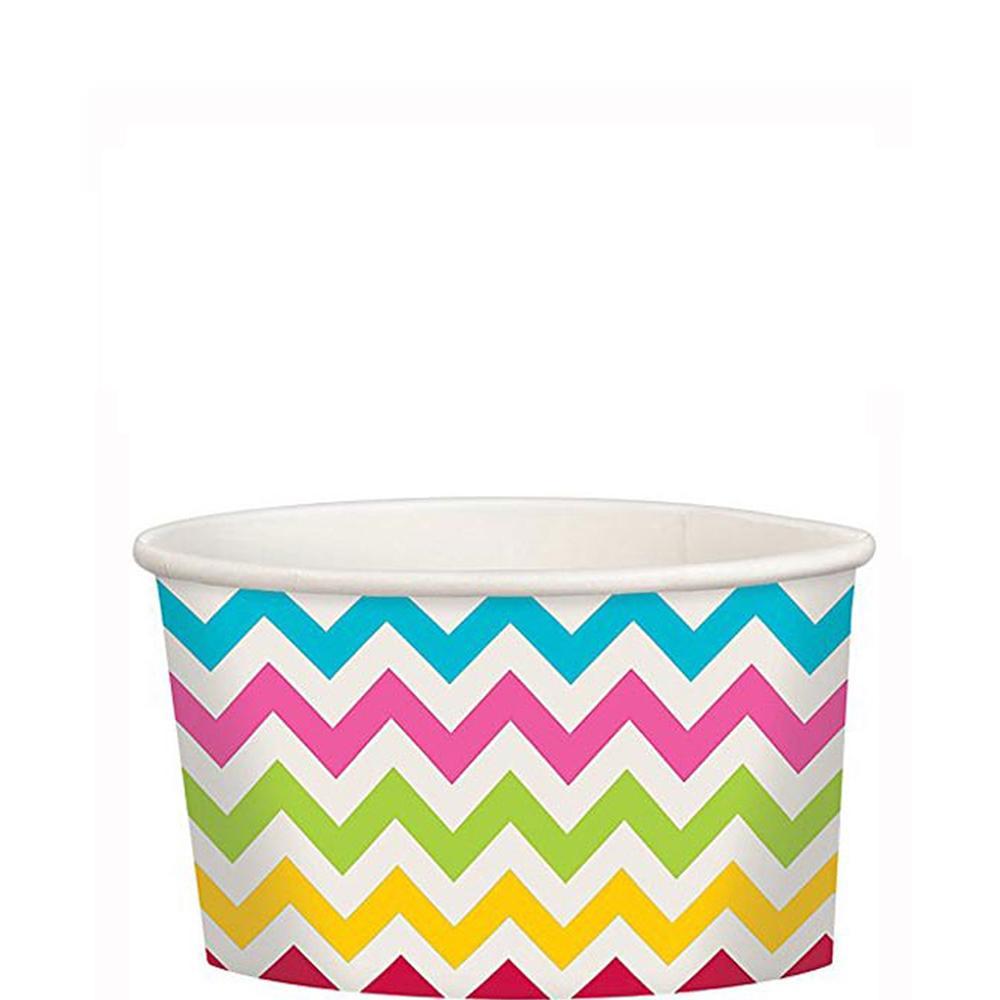 Rainbow Chevron Printed Paper Treat Cups 20pcs Printed Tableware - Party Centre