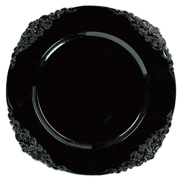 Black Motif Charger Solid Tableware - Party Centre