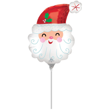Smiley Satin Santa Head Mini Shape