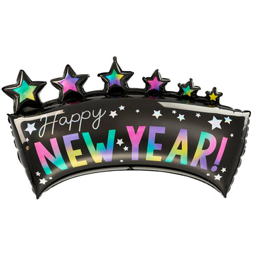 Happy New Year Star Banner SuperShape 86x48cm