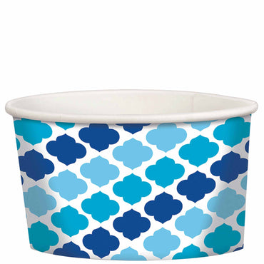 Blue Paper Mini Cocktail Snack Treat Cups 12pcs Candy Buffet - Party Centre