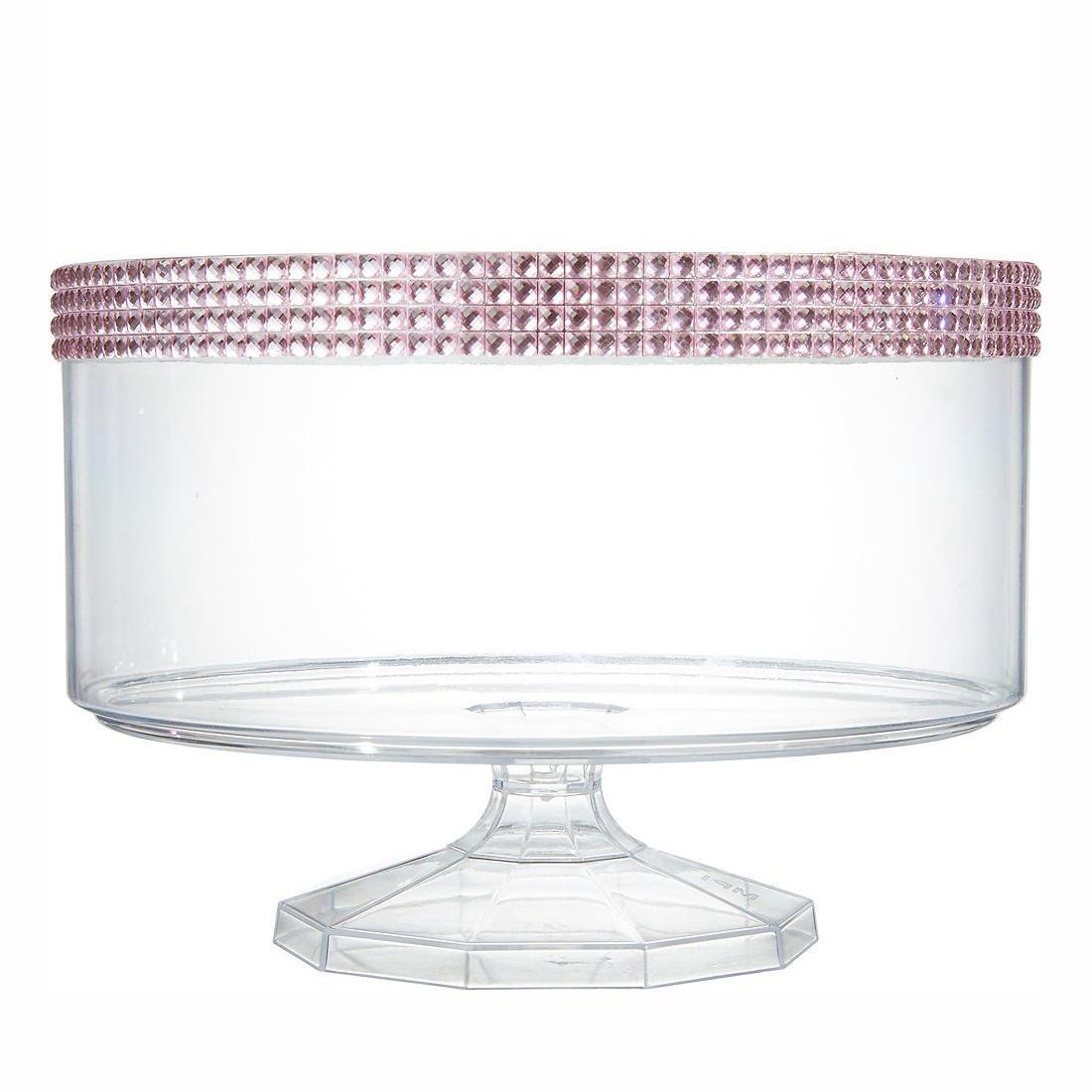 Clear Plastic Small Trifle Container With Pink Gems Candy Buffet - Party Centre
