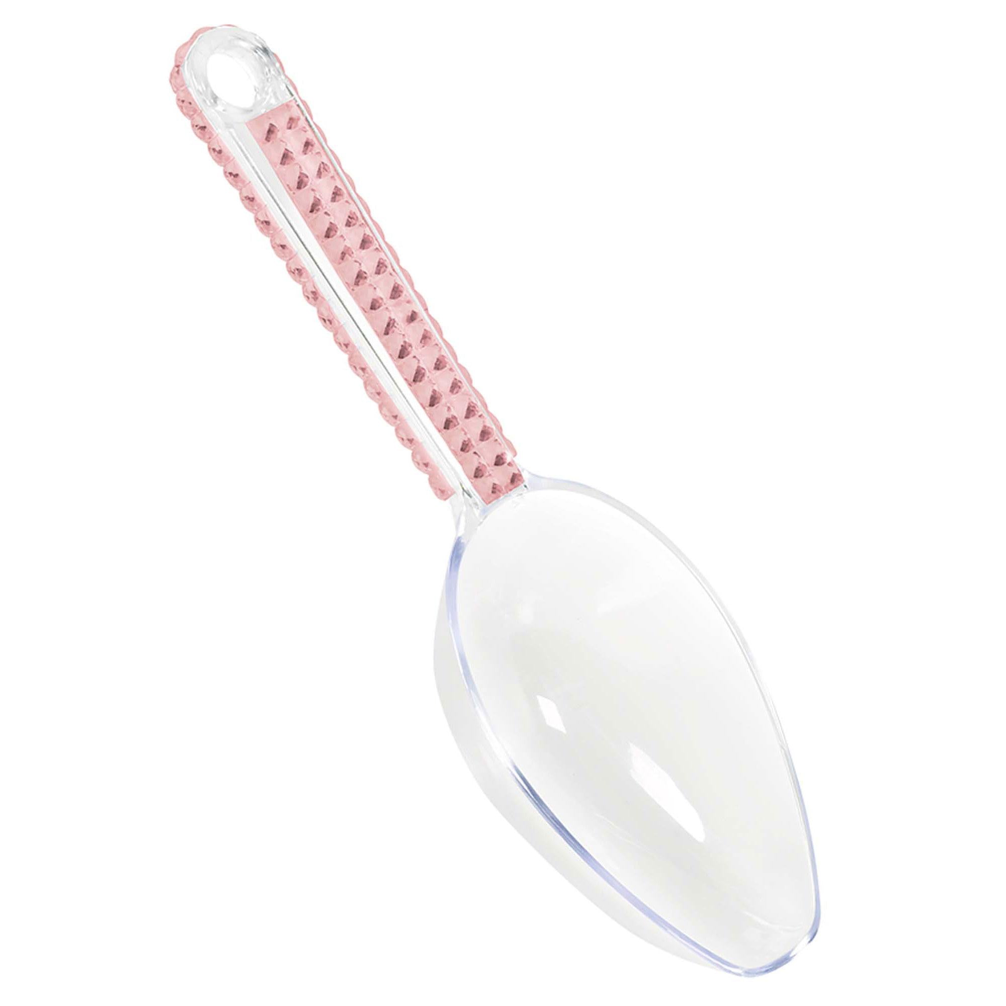 Clear Plastic Scoop With Pink Gems Solid Tableware - Party Centre