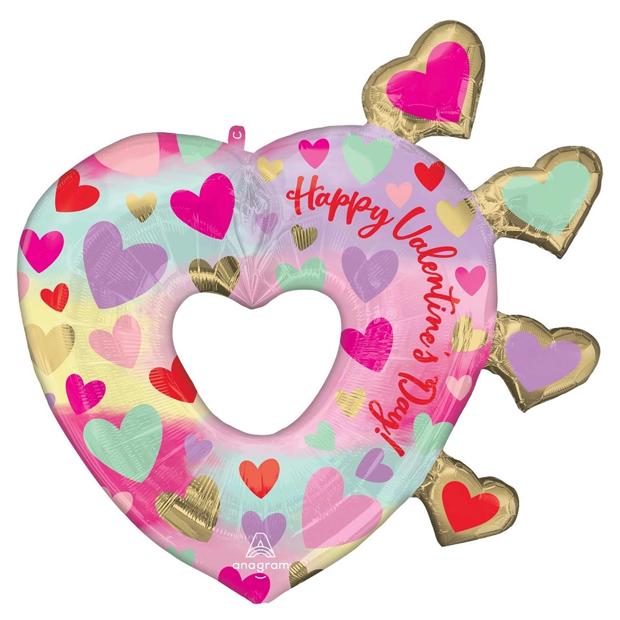 Valentine's Day Pastel SuperShape Balloon 76x78cm