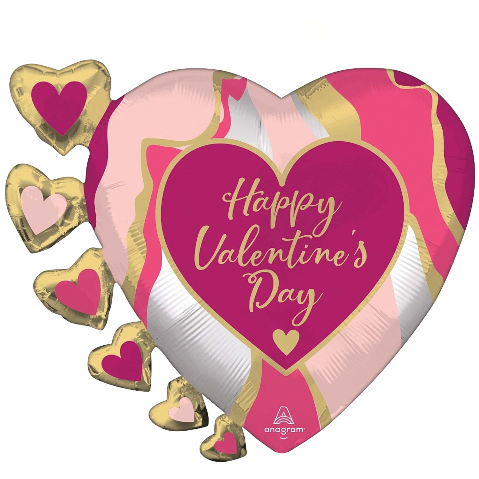 Valentine's Day  Marble SuperShape Balloon 60x50cm