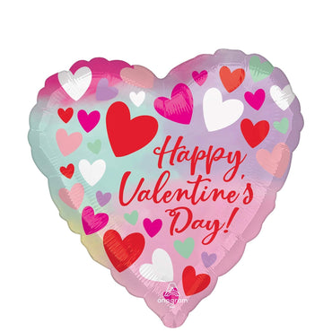 Happy Valentines Day Pastel Foil Balloon 45cm