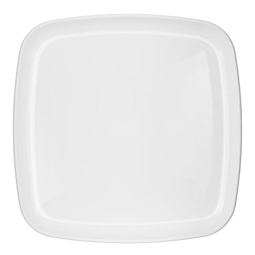 White Square Platter 14in Solid Tableware - Party Centre