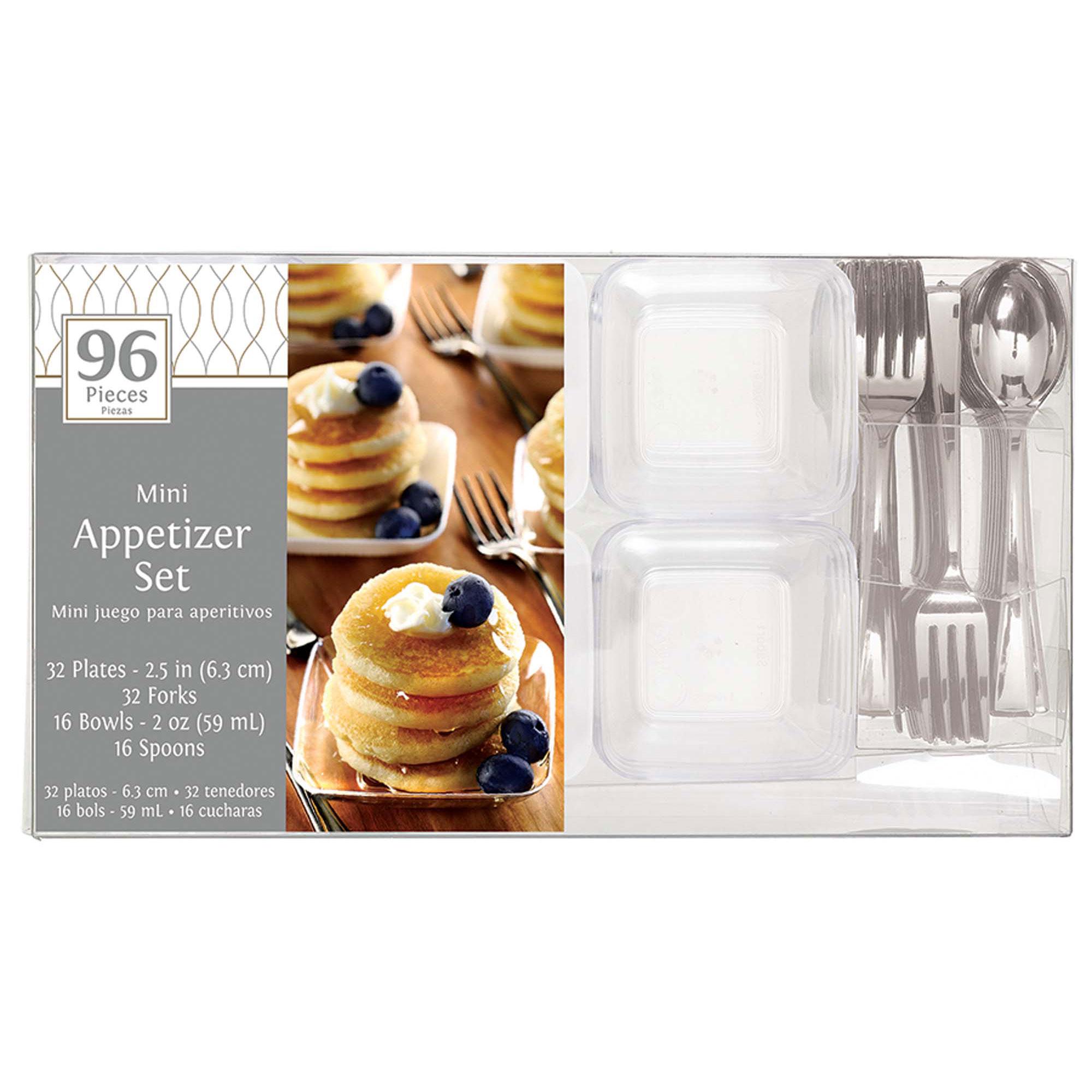 Mini Appetizer Set 96 Count Solid Tableware - Party Centre