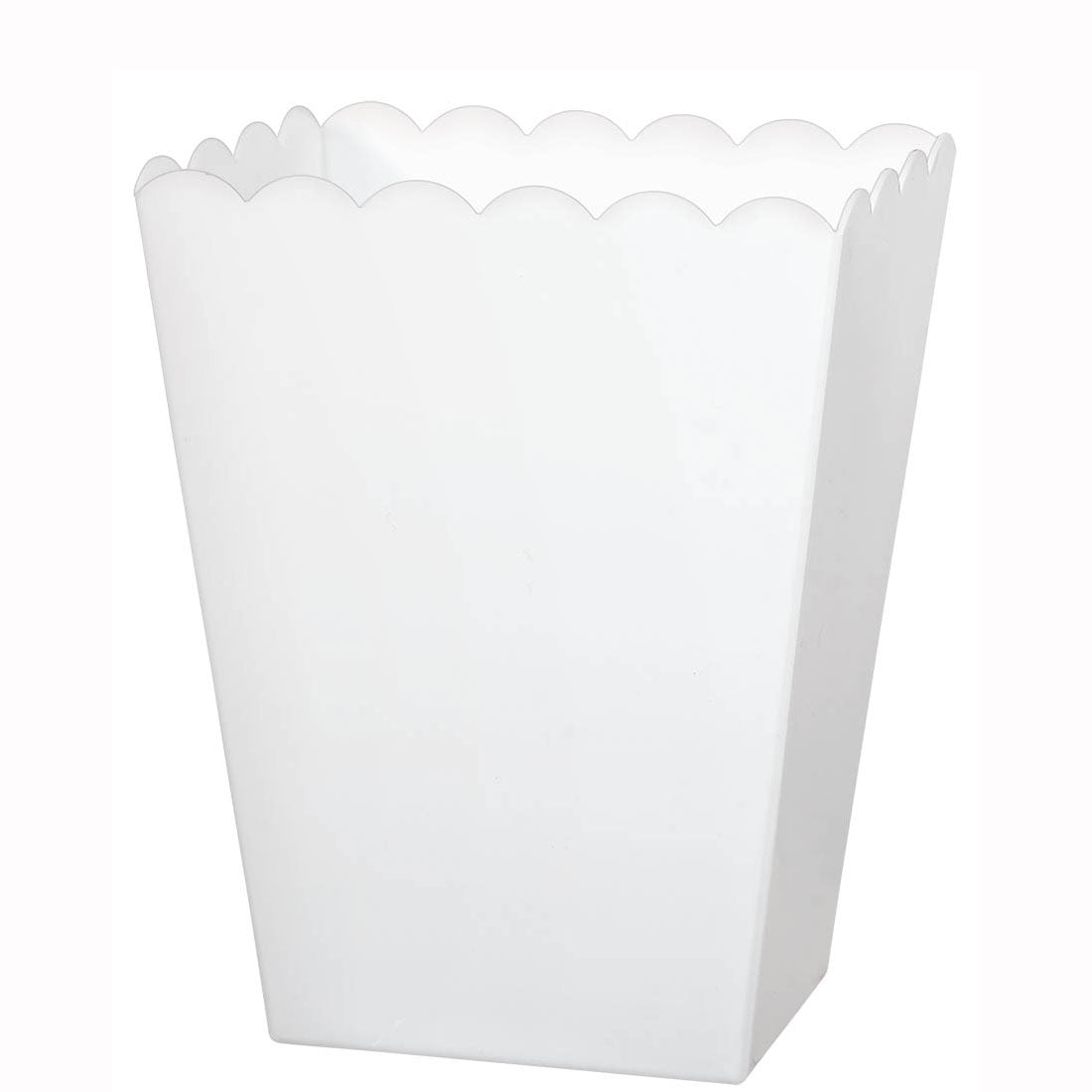White Large Plastic Scalloped Containers Candy Buffet - Party Centre