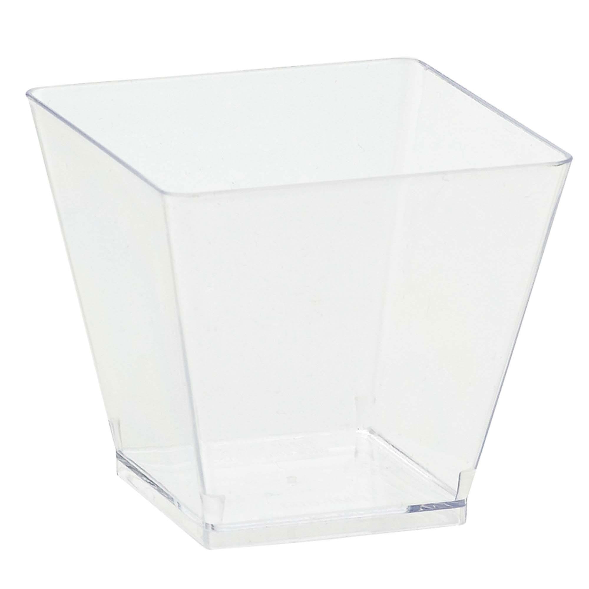 Mini Clear Cube Plates 2oz, 40pcs Solid Tableware - Party Centre