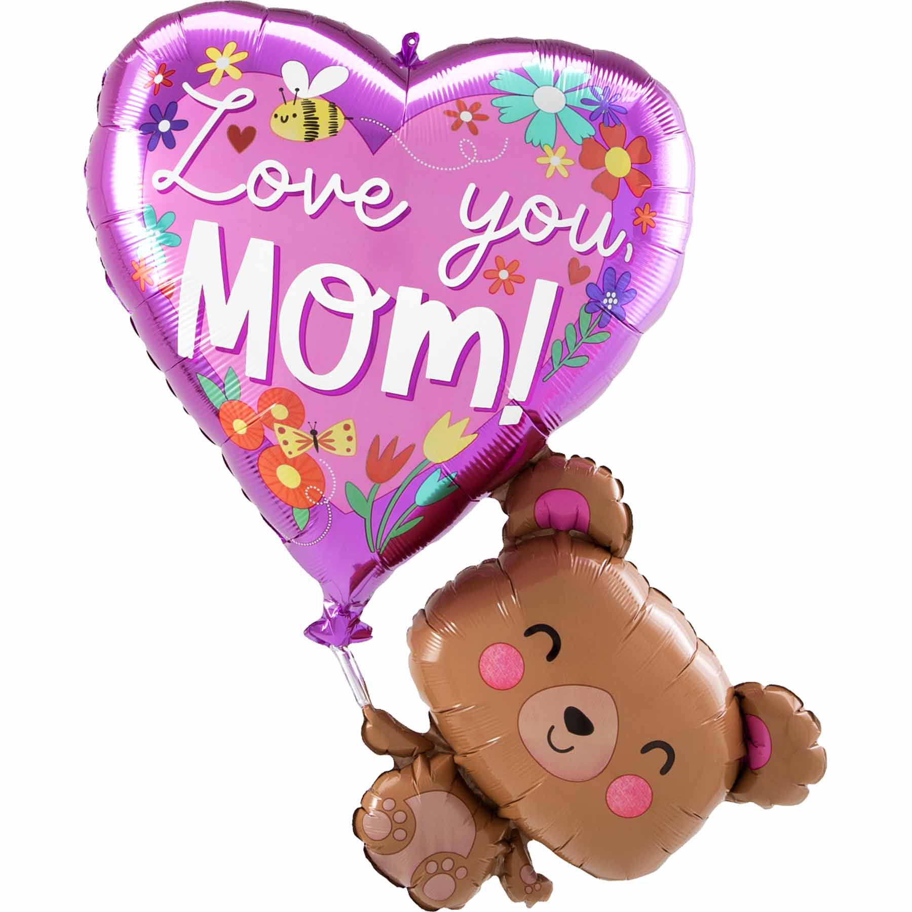 Love You Mom Bear SuperShape Balloon 66x78cm