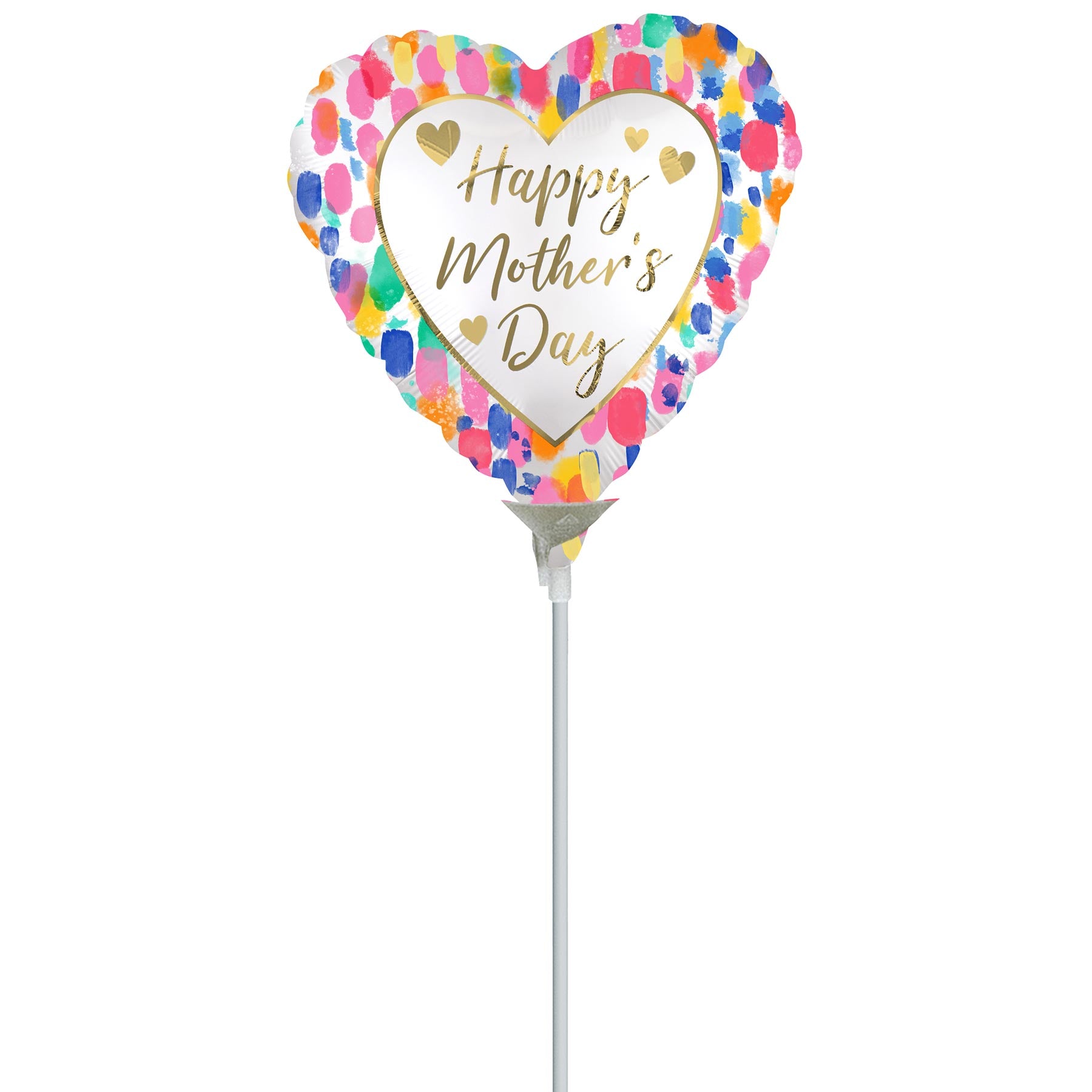 Happy Mother's Day Colorful Watercolor Mini Shape Foil Balloon 23cm