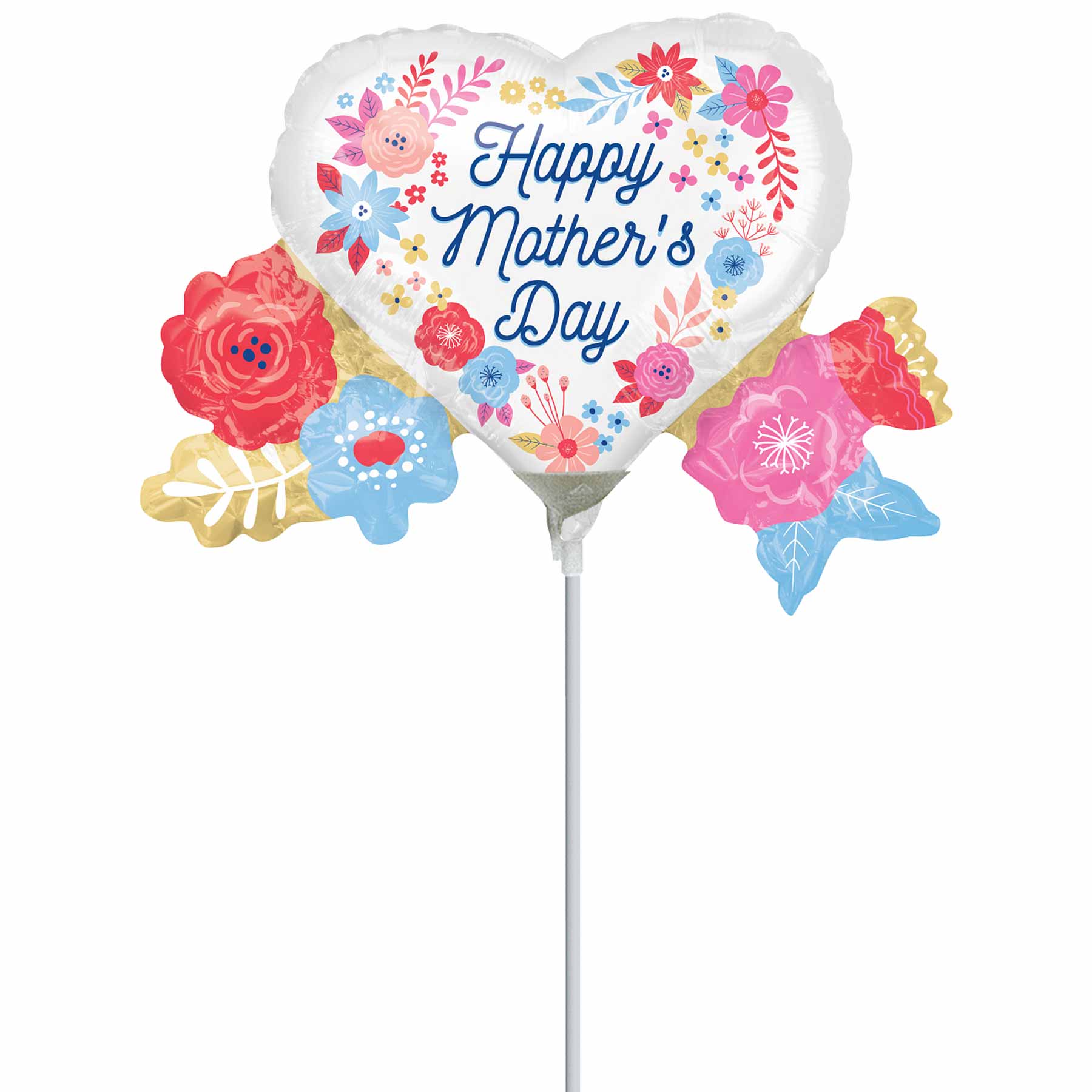 Happy Mother's Day Artful Florals Mini Shape Balloon 23cm