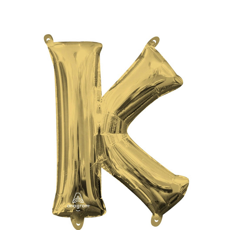 White Gold Letter Mini Shape Foil Balloons
