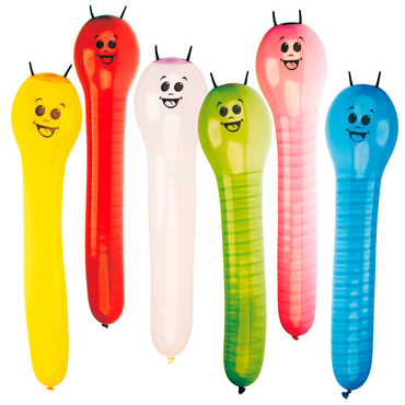Caterpillar Figure Balloons 6pcs Balloons & Streamers - Party Centre