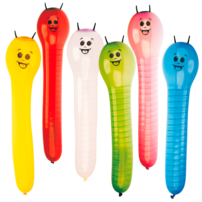 Caterpillar Figure Balloons 6pcs Balloons & Streamers - Party Centre