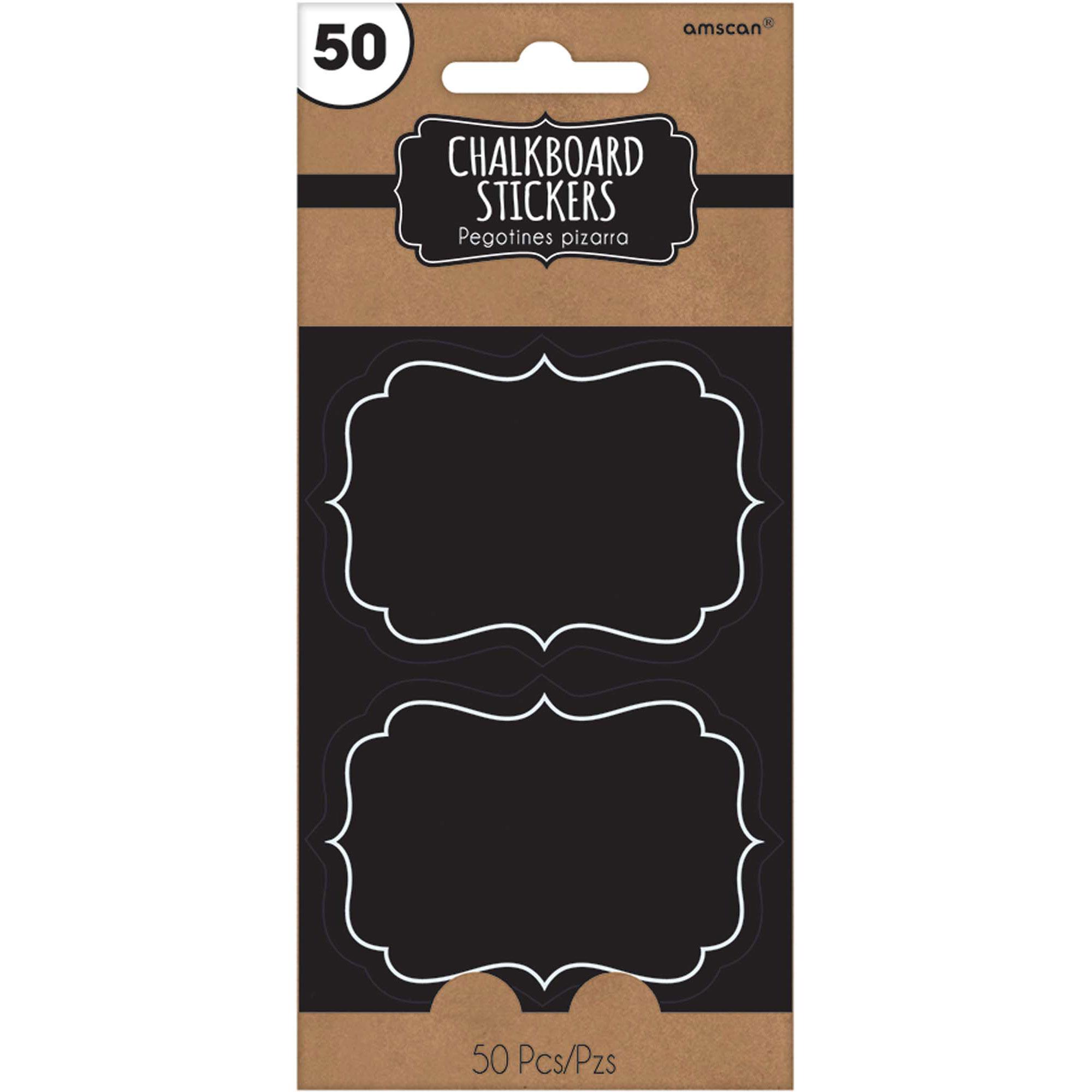 Chalkboard Paper Stickers 50pcs Party Accessories - Party Centre