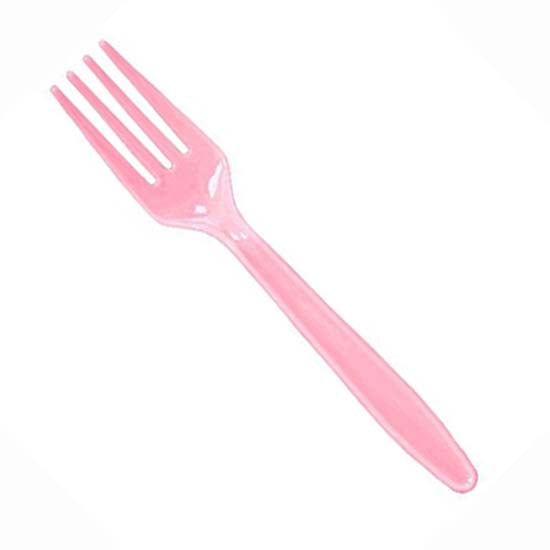 Pink Forks Value Pack 20pcs Solid Tableware - Party Centre