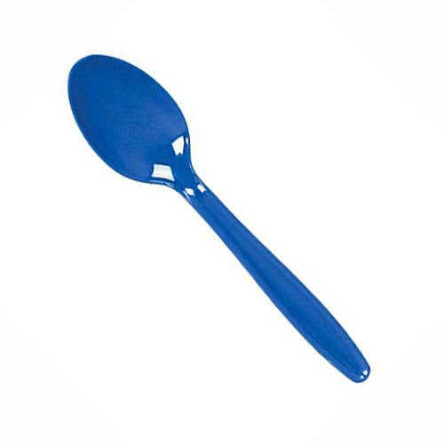Bright Royal Blue Spoons Value Pack 20pcs Solid Tableware - Party Centre