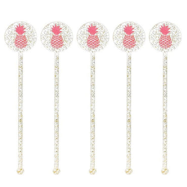 You Had Me At Aloha Plastic Glitter Stirrer 18pcs Candy Buffet - Party Centre