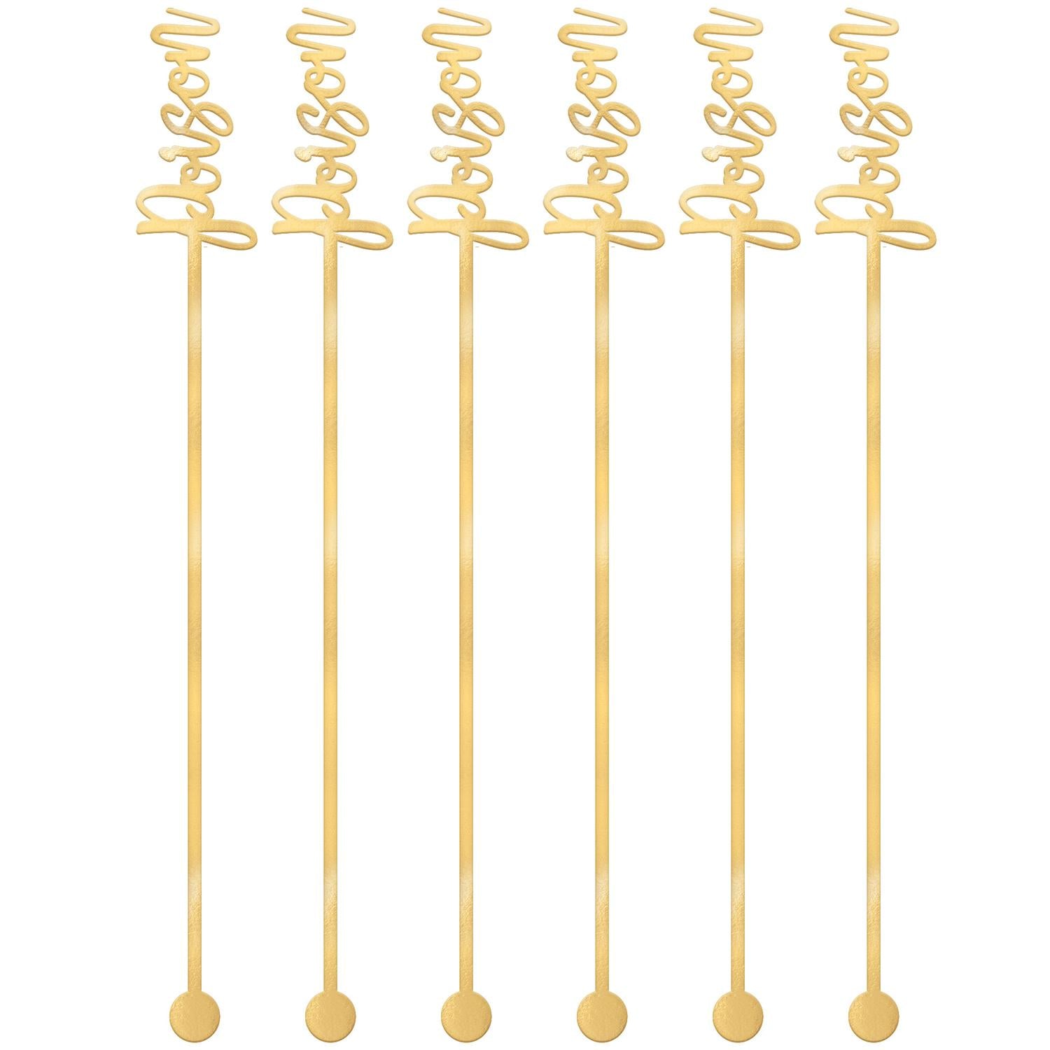 Poison Electroplated Plastic Drink Stirrers 7.5in, 12pcs Candy Buffet - Party Centre