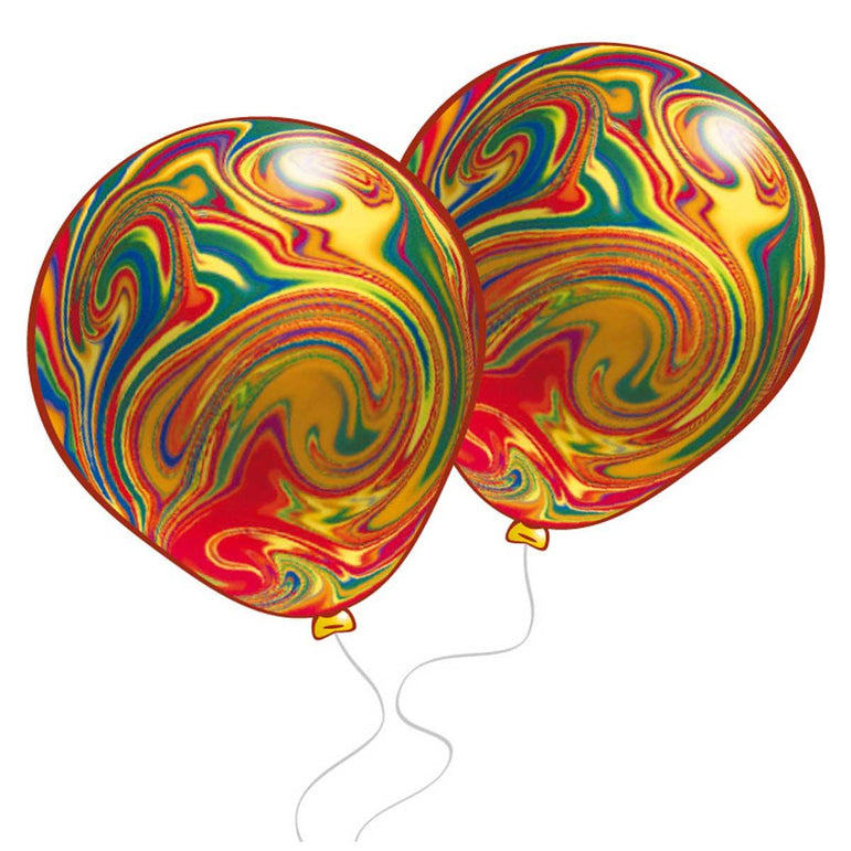 Marbled Balloons 8pcs Balloons & Streamers - Party Centre