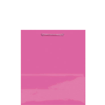 Bright Pink Medium Glossy Bag Party Favors - Party Centre