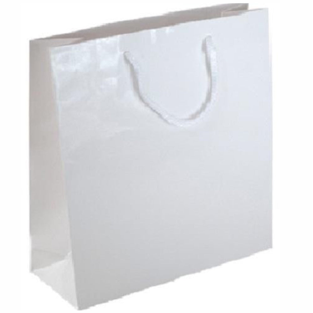 White Gloss Jumbo Bag Party Favors - Party Centre