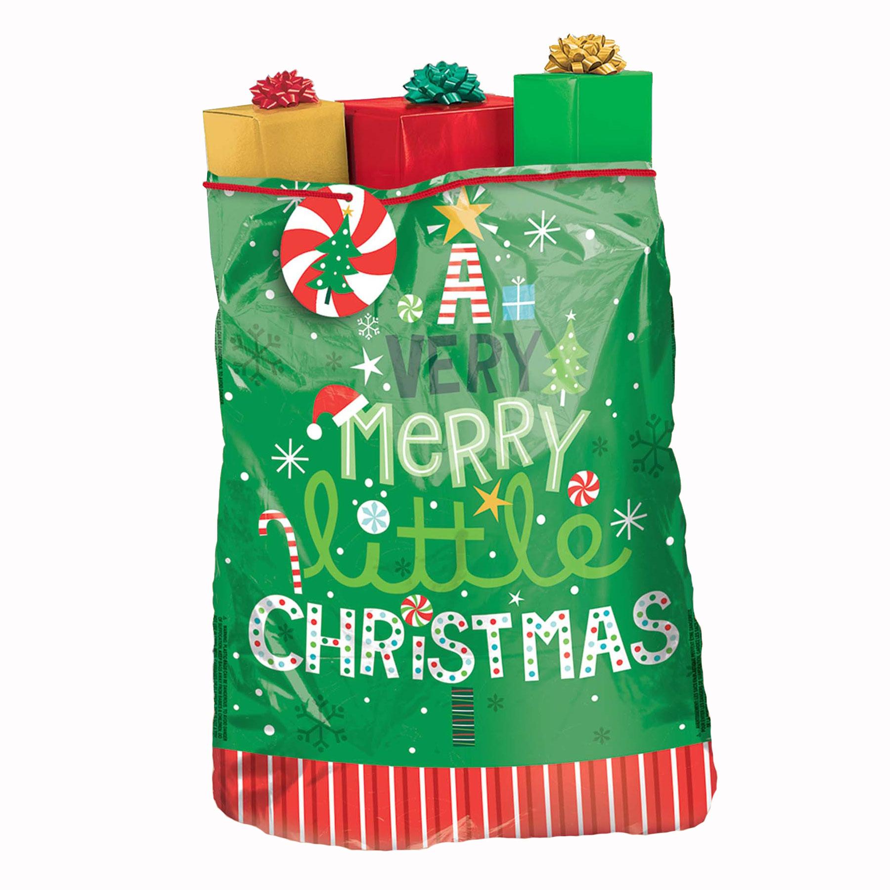 Very Merry Plastic Super Giant Gift Sack Favours - Party Centre