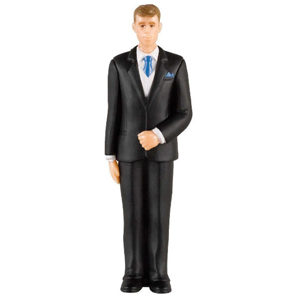 Caucasian Groom Plastic Cake Topper 4.50in Party Accessories - Party Centre