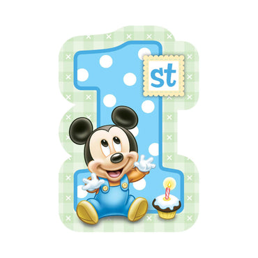 Mickey Mouse 1st Birthday Invitations 8pcs Party Accessories - Party Centre