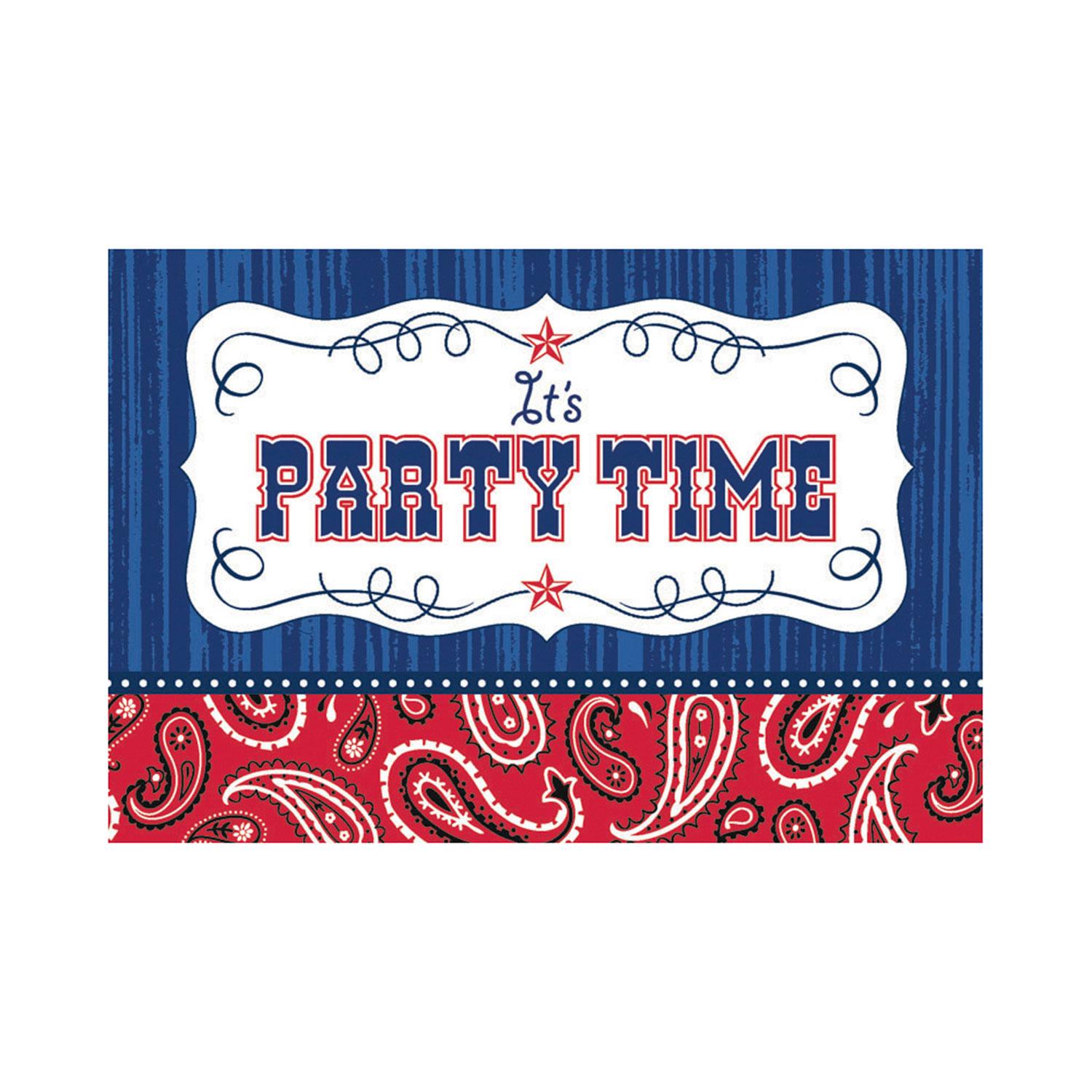 Western Postcard Invitations Party Accessories - Party Centre