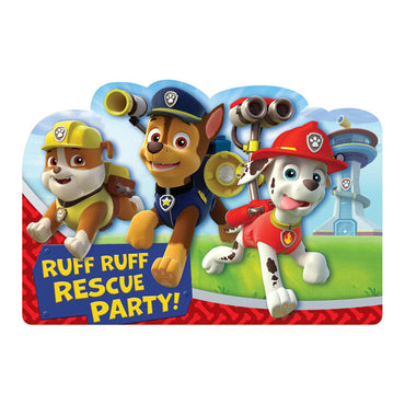 Paw Patrol Postcard Invitation Cards 8pcs Party Accessories - Party Centre