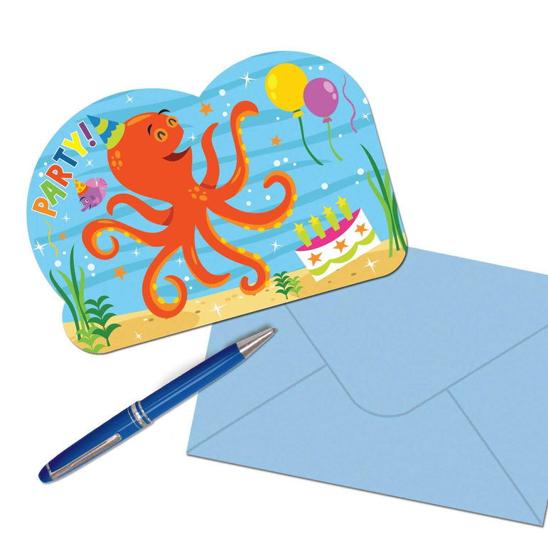Ocean Buddies Postcard Invitations 8pcs Party Accessories - Party Centre