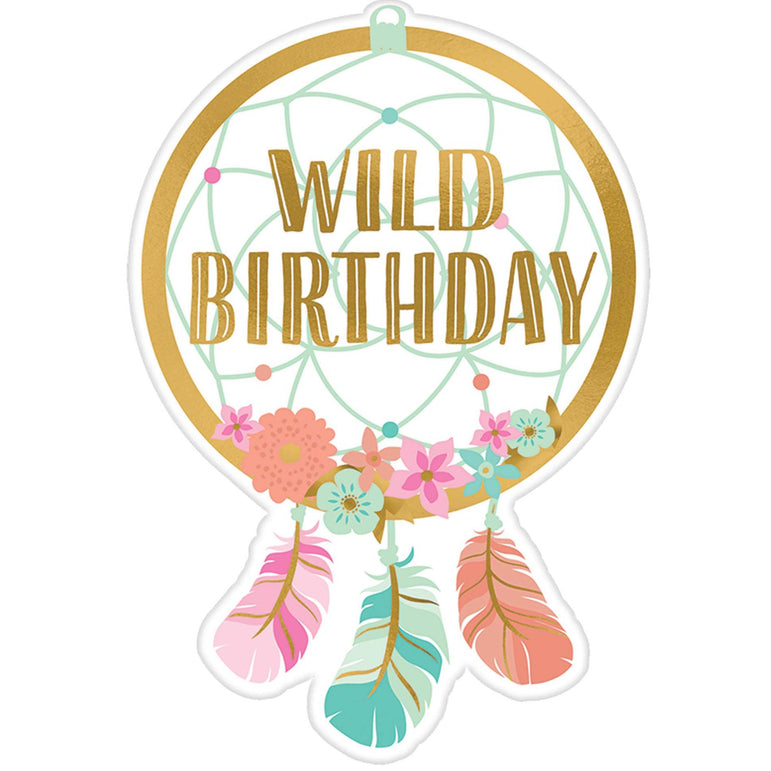 Boho Birthday Girl Postcard Invites 8pcs Party Accessories - Party Centre