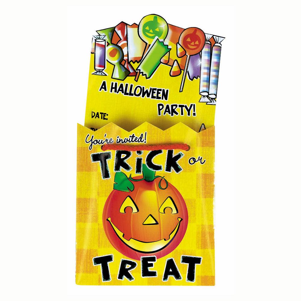 Trick Or Treat Novelty Invitations 8pcs Party Accessories - Party Centre