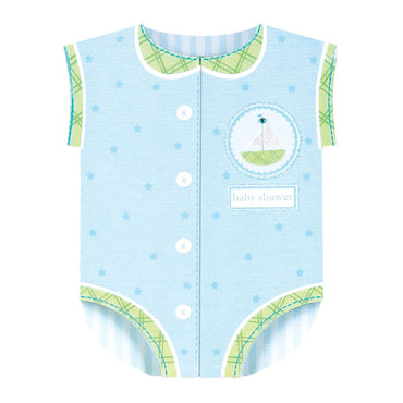 Blue Onesie Novelty Invitations 8pcs Party Accessories - Party Centre