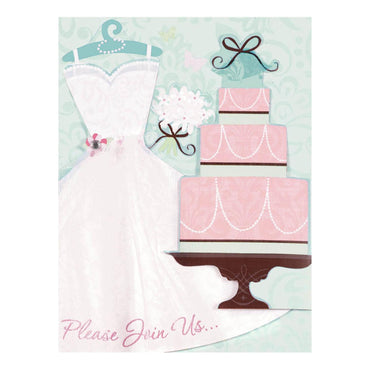 Bridal Shower Jumbo Specialty Invitation 8pcs Party Accessories - Party Centre