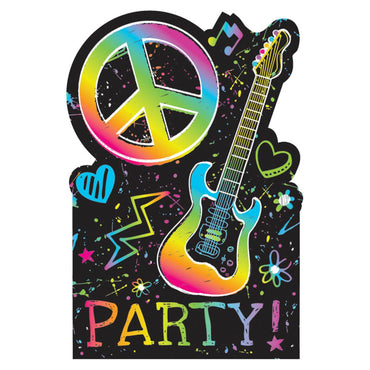 Neon Birthday Invitations Party Accessories - Party Centre