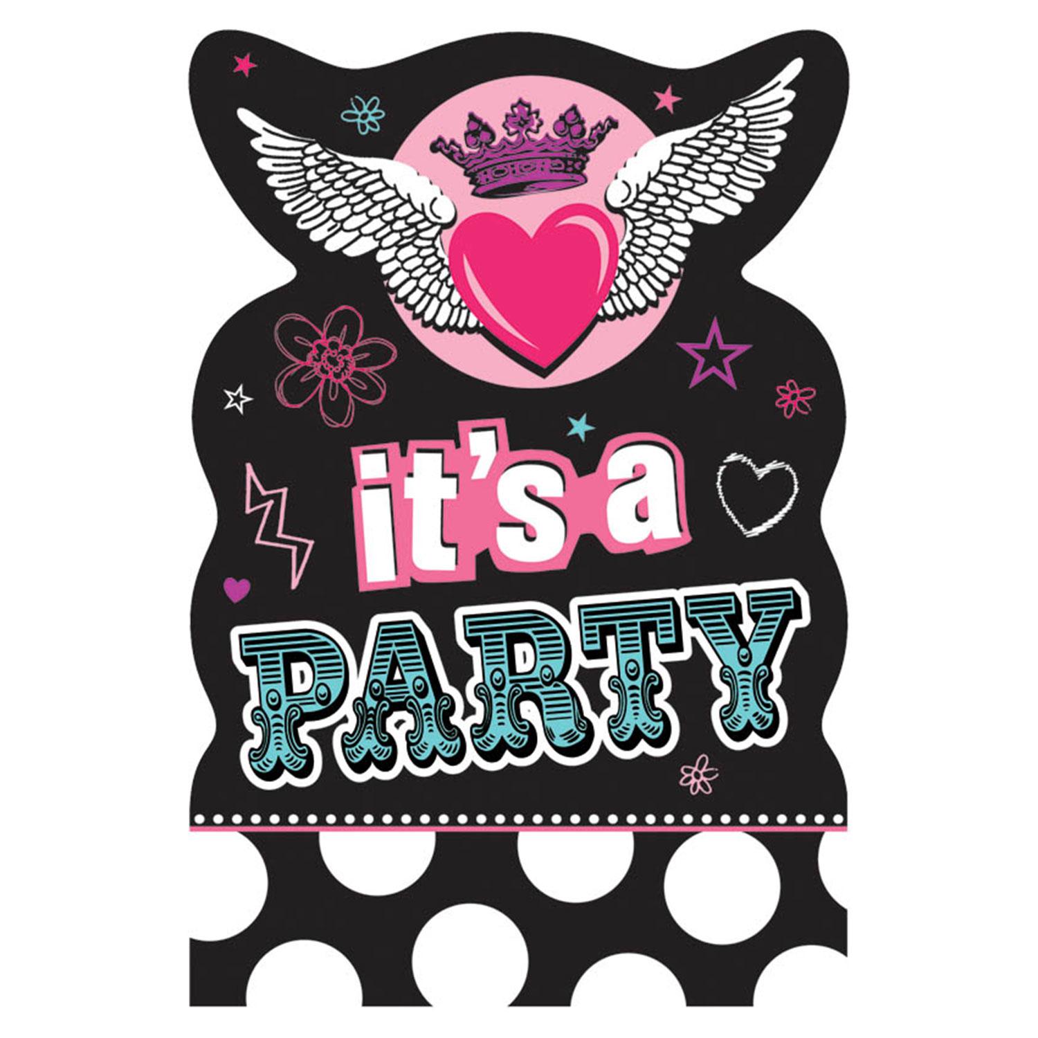 Rocker Girl Invitations Party Accessories - Party Centre