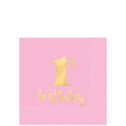 1st Birthday Girl Party Kit For 8 People