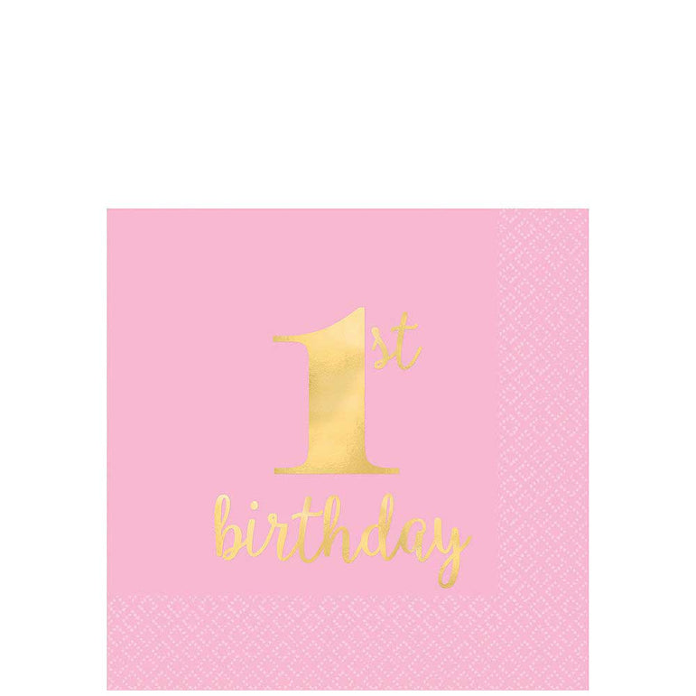 1st Birthday Girl Party Kit For 8 People