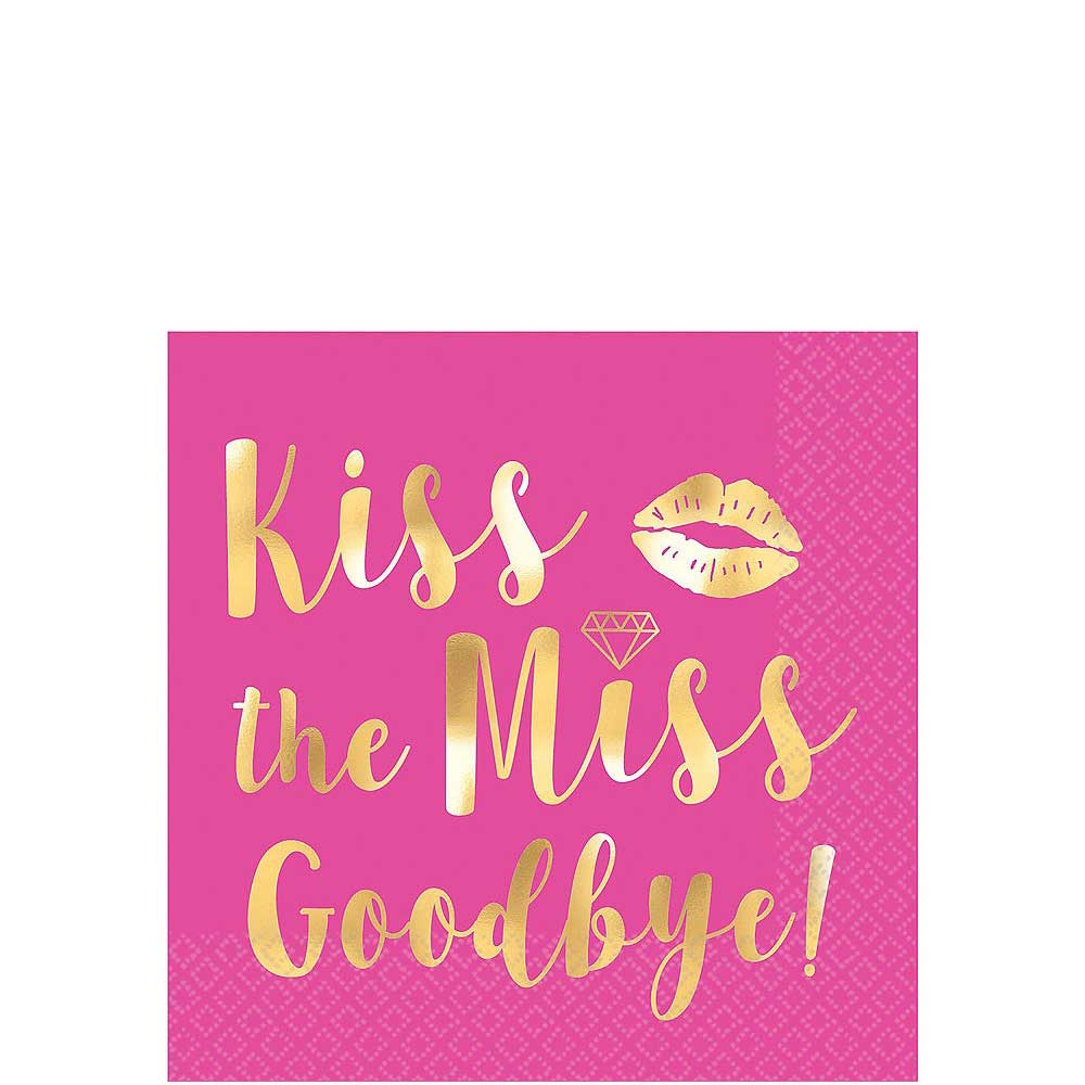 Kiss The Miss Goodbye! Beverage Tissues 16pcs Printed Tableware - Party Centre