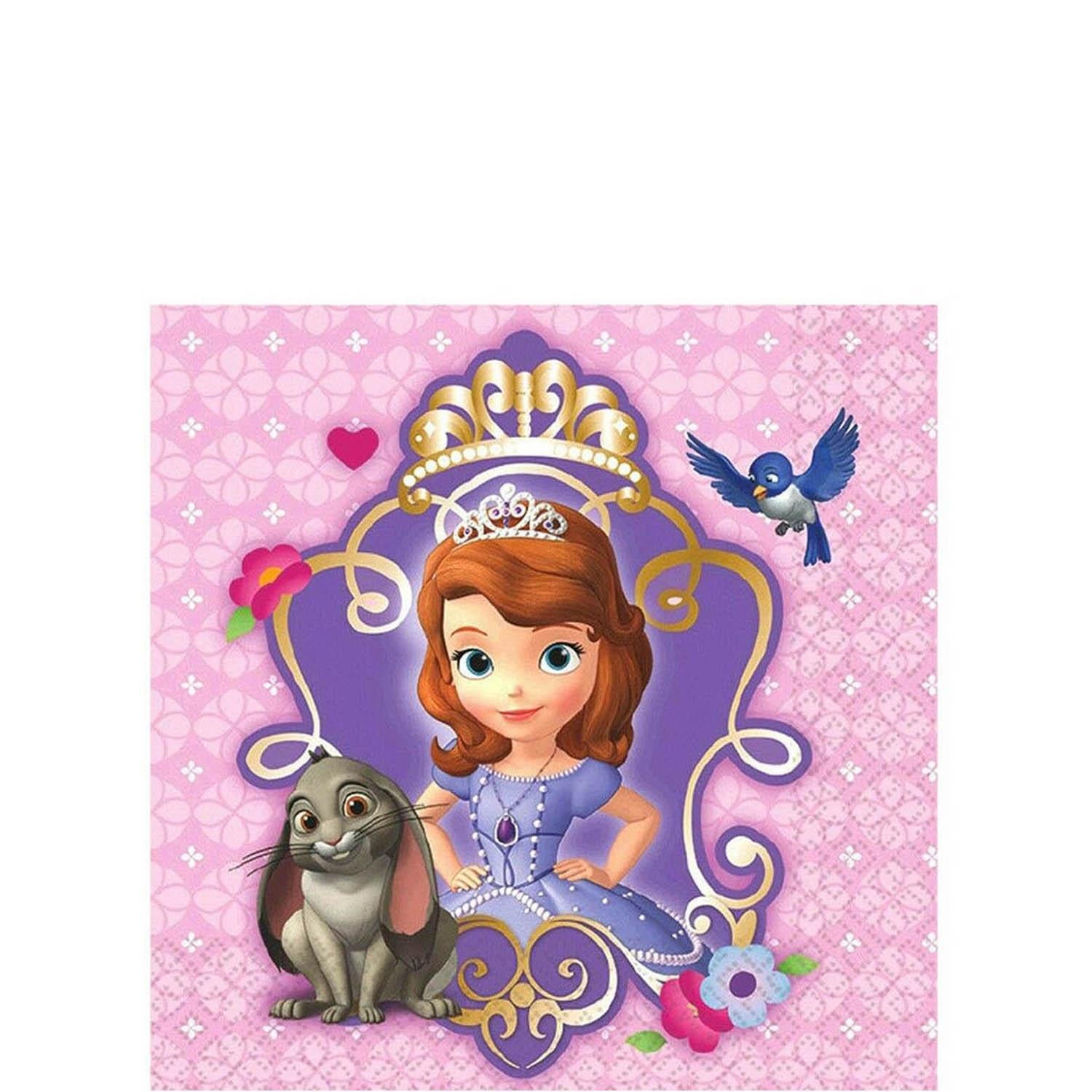 Sofia The First Beverage Tissues 16pcs Printed Tableware - Party Centre