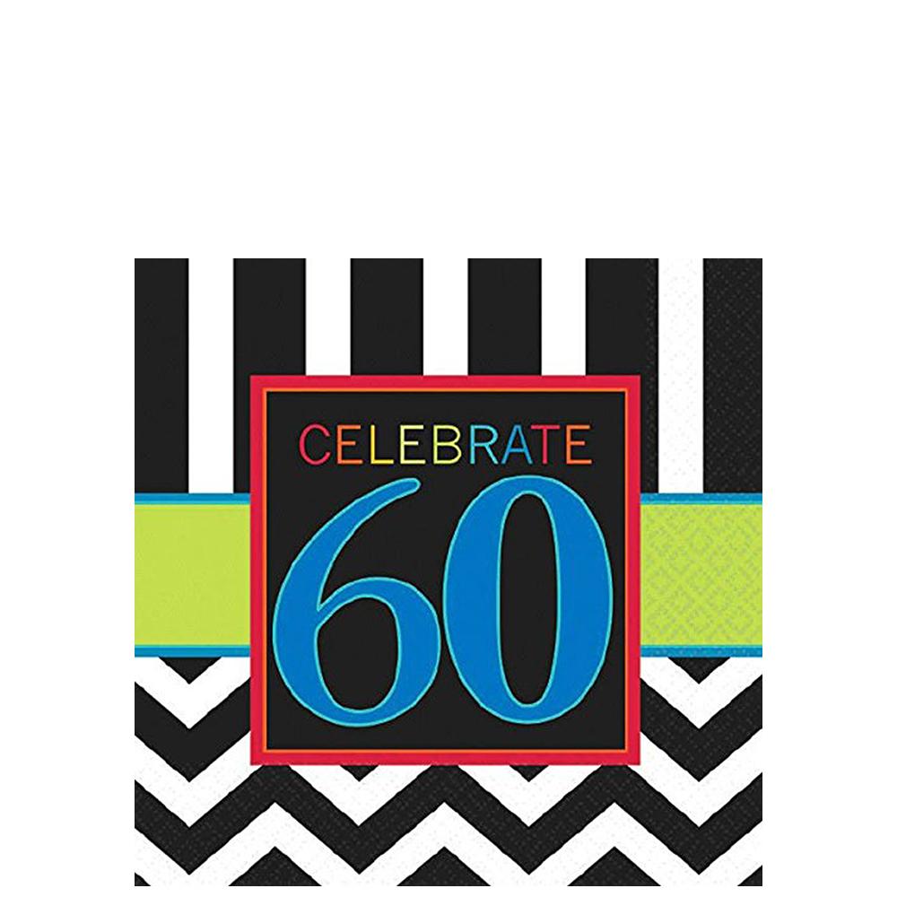 60th Celebration Beverage Tissues