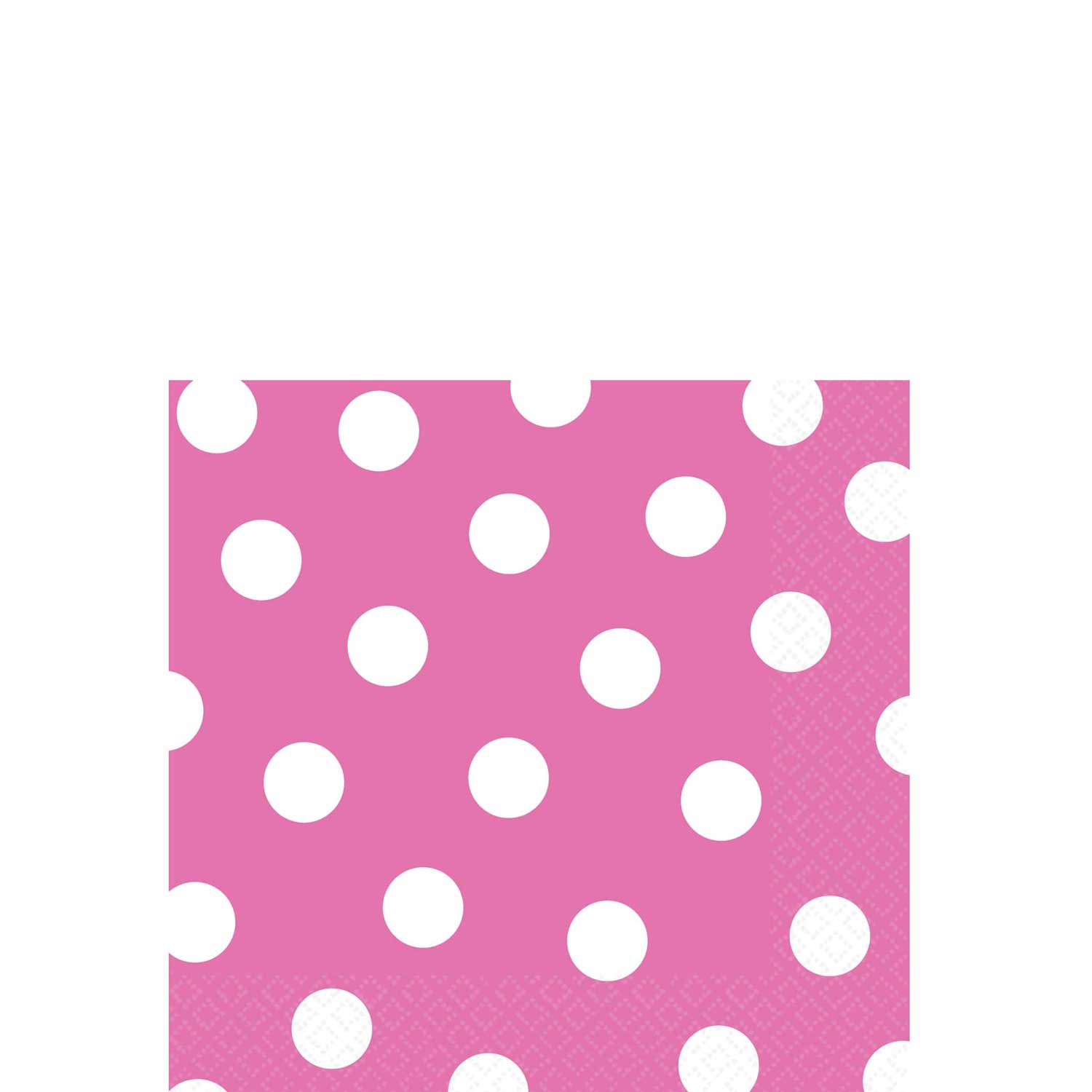 Bright Pink Dots Beverage Tissues 16pcs Printed Tableware - Party Centre