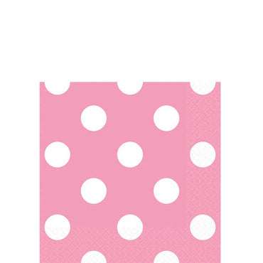 New Pink Dots Beverage Tissues 16pcs Printed Tableware - Party Centre