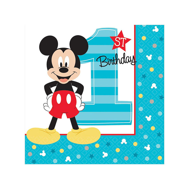 Mickey's Fun To Be One Beverage Tissues 16pcs Printed Tableware - Party Centre